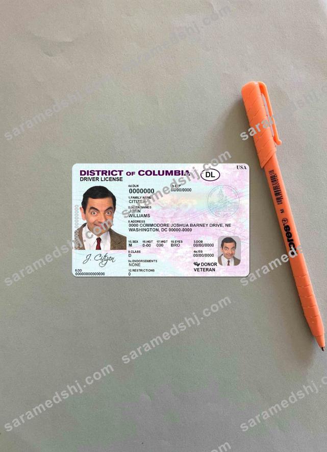 USA District of Columbia DL photolook FRONT